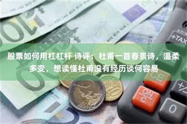 股票如何用杠杠杆 诗评：杜甫一首春景诗，温柔多变，想读懂杜甫没有经历谈何容易