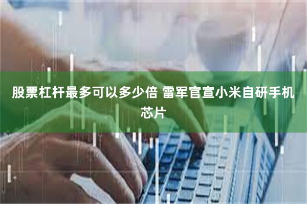 股票杠杆最多可以多少倍 雷军官宣小米自研手机芯片
