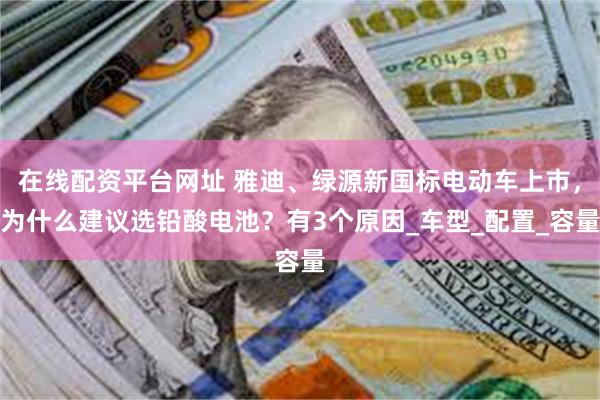 在线配资平台网址 雅迪、绿源新国标电动车上市，为什么建议选铅酸电池？有3个原因_车型_配置_容量