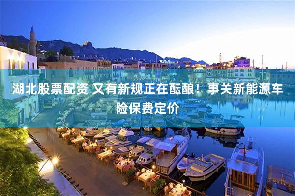 湖北股票配资 又有新规正在酝酿！事关新能源车险保费定价