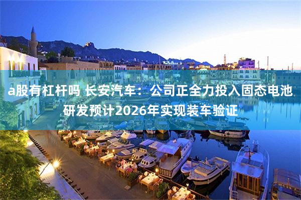 a股有杠杆吗 长安汽车：公司正全力投入固态电池研发预计2026年实现装车验证