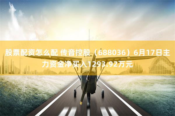 股票配资怎么配 传音控股（688036）6月17日主力资金净买入1293.92万元