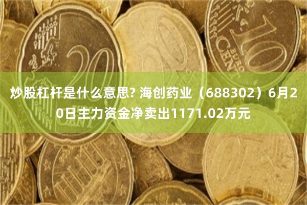 炒股杠杆是什么意思? 海创药业（688302）6月20日主力资金净卖出1171.02万元