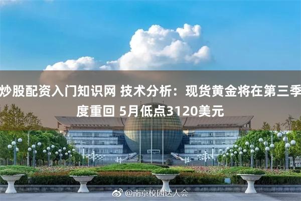 炒股配资入门知识网 技术分析:现货黄金将在第三季度重回 5月低点3120美元