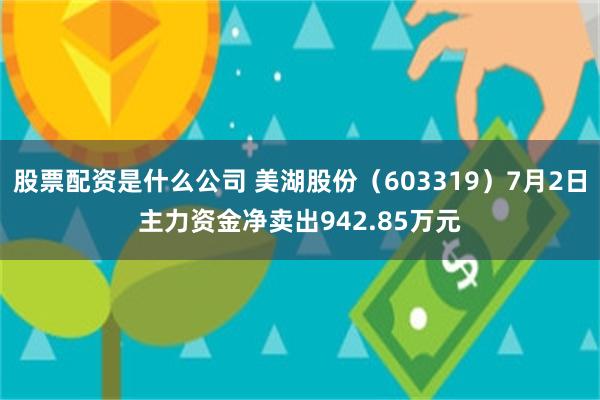 股票配资是什么公司 美湖股份（603319）7月2日主力资金净卖出942.85万元