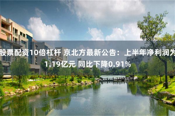 股票配资10倍杠杆 京北方最新公告：上半年净利润为1.19亿元 同比下降0.91%