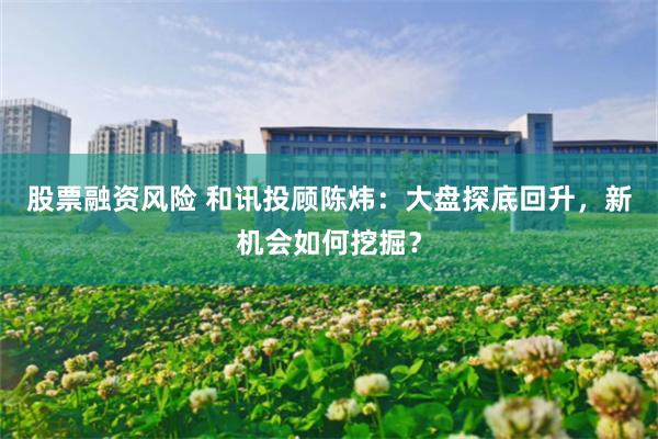 股票融资风险 和讯投顾陈炜：大盘探底回升，新机会如何挖掘？