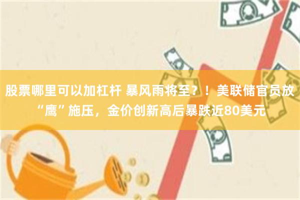 股票哪里可以加杠杆 暴风雨将至？！美联储官员放“鹰”施压，金价创新高后暴跌近80美元