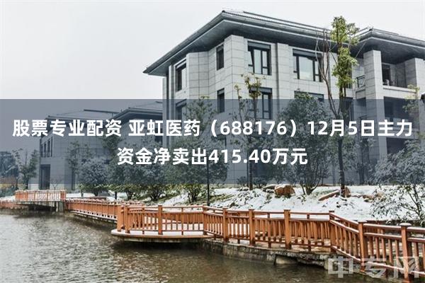 股票专业配资 亚虹医药（688176）12月5日主力资金净卖出415.40万元