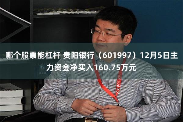 哪个股票能杠杆 贵阳银行（601997）12月5日主力资金净买入160.75万元