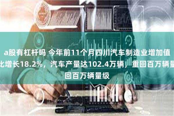 a股有杠杆吗 今年前11个月四川汽车制造业增加值同比增长18.2%，汽车产量达102.4万辆，重回百万辆量级