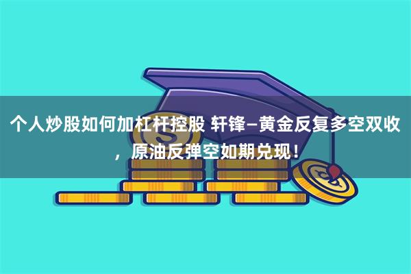 个人炒股如何加杠杆控股 轩锋—黄金反复多空双收,原油反弹空如期兑现!
