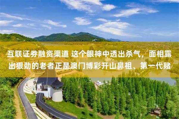 互联证劵融资渠道 这个眼神中透出杀气,面相露出狠劲的老者正是澳门博彩开山鼻祖、第一代赌