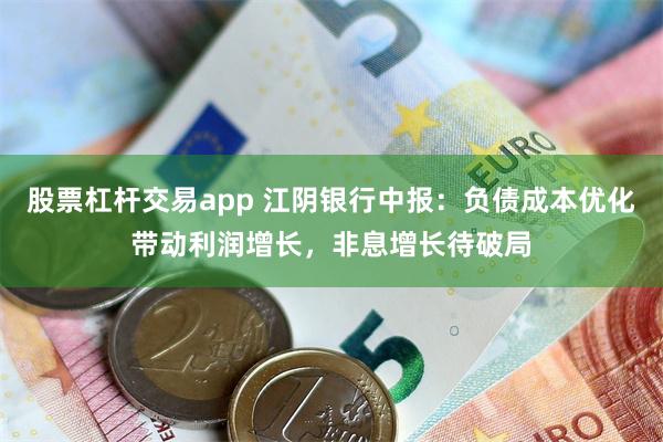 股票杠杆交易app 江阴银行中报：负债成本优化带动利润增长，非息增长待破局