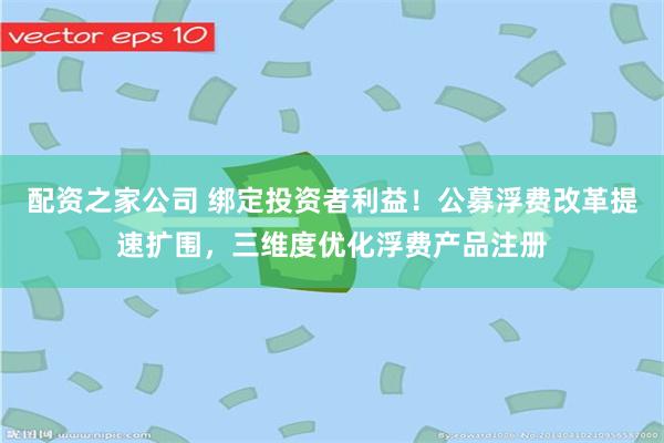 配资之家公司 绑定投资者利益!公募浮费改革提速扩围,三维度优化浮费产品注册