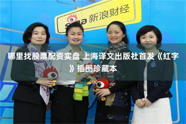 哪里找股票配资实盘 上海译文出版社首发《红字》插图珍藏本